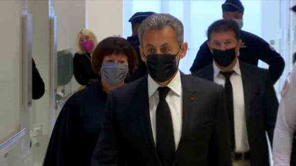 Nicolas Sarkozy at the Paris judicial court, November 2, 2021.