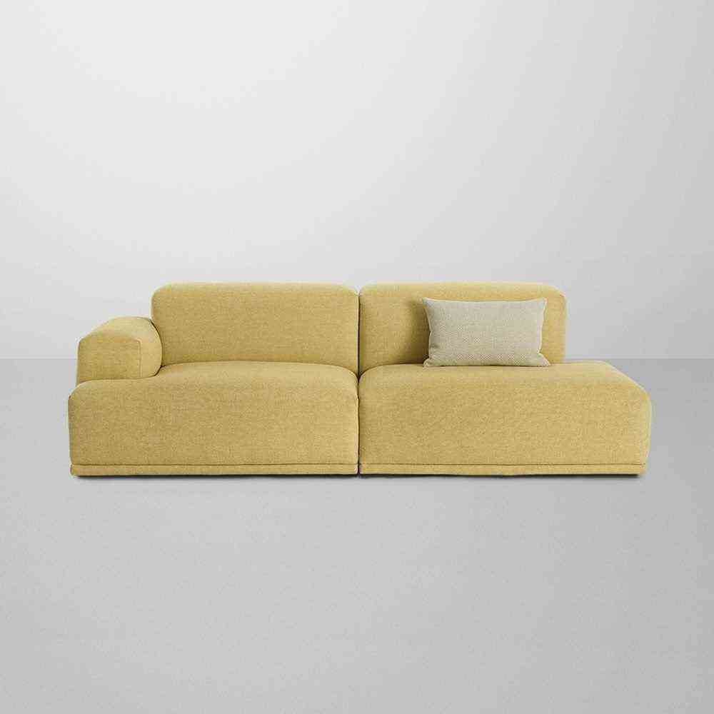 A Very Cocooning Pastel Yellow Sofa 