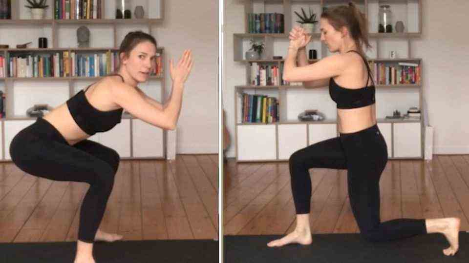 Freya shows which fitness exercises can be used to keep fit at home