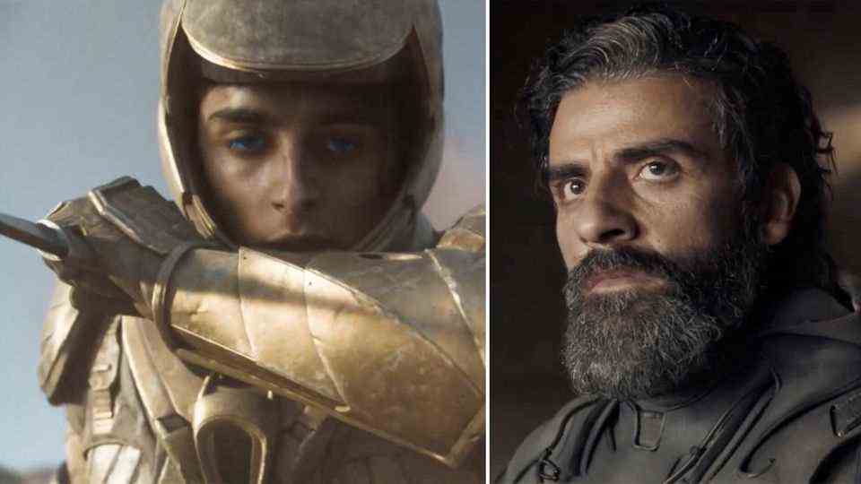 "Dune": Timothée Chalamet and Oscar Isaac in the trailer