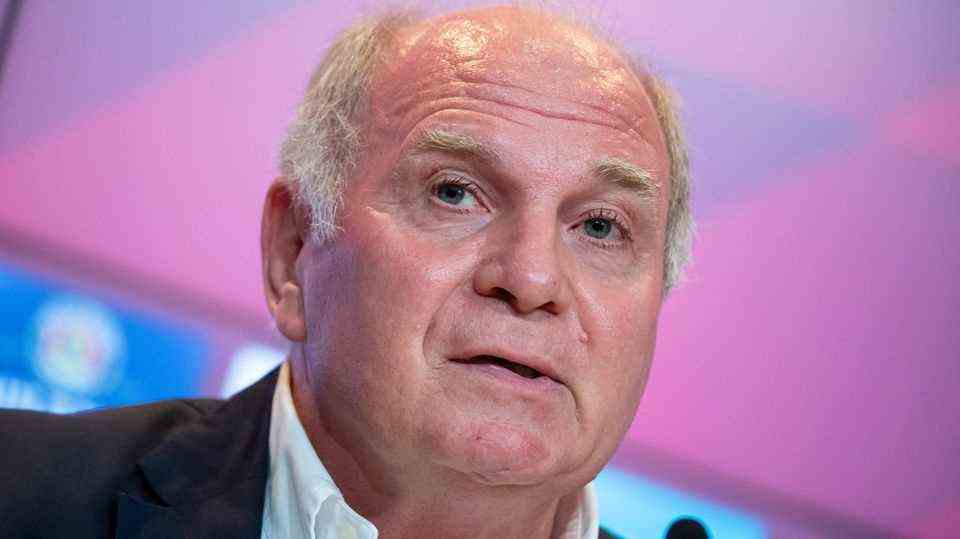 Uli Hoeneß at a press conference a year ago