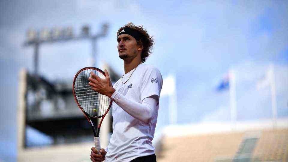 Alexander Zverev at the French Open 2020
