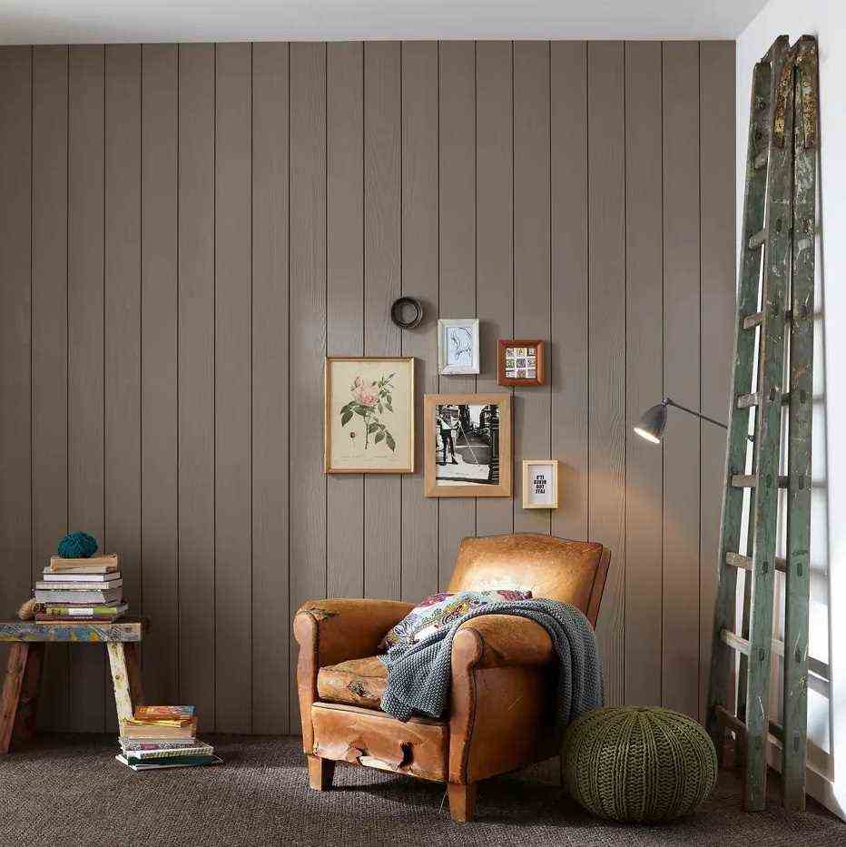 Makeover the paneling in brown 