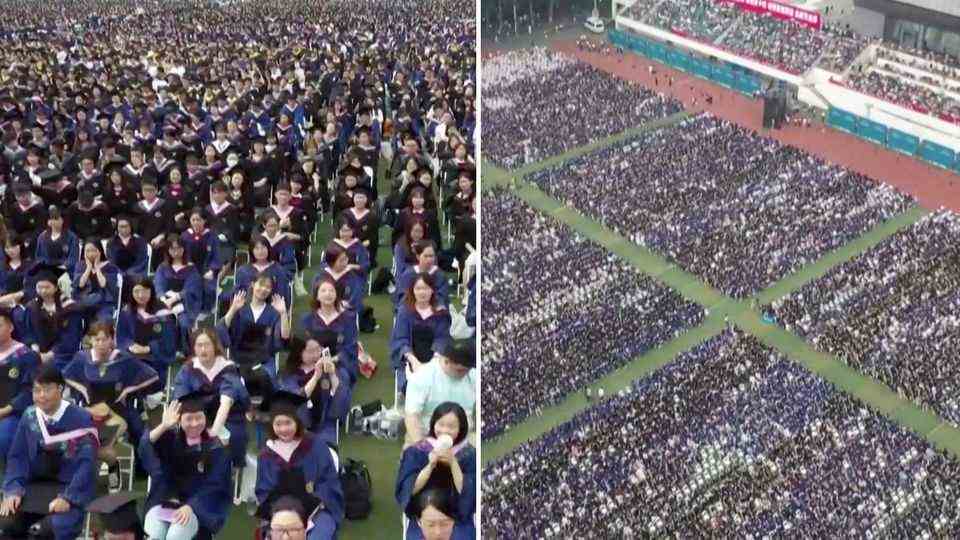 Wuhan in summer 2021: 11,000 students celebrate their graduation