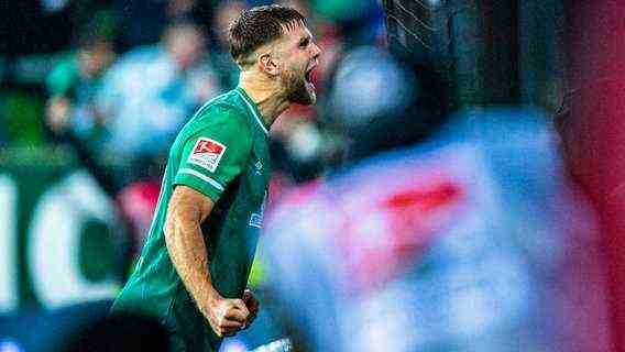 Werder Bremen's Niclas Füllkrug celebrates © IMAGO / Kirchner-Media 