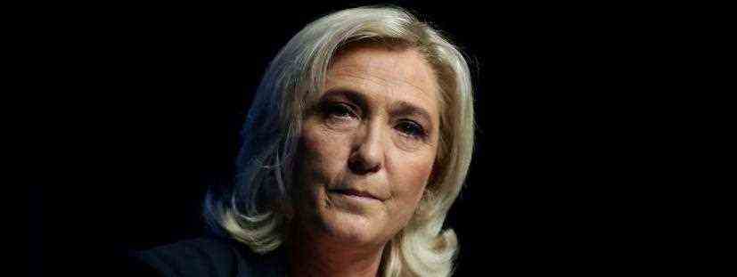 Marine Le Pen, candidate of the National Assembly for the 2022 presidential election, during the party congress in Perpignan (Pyrénées-Orientales), July 4, 2021.