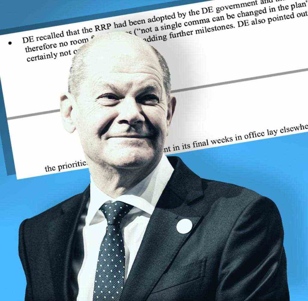 No comma should be changed - this is what Germany wanted for its applications from the EU fund.  Germany's future chancellor, Olaf Scholz, played a key role in the plans