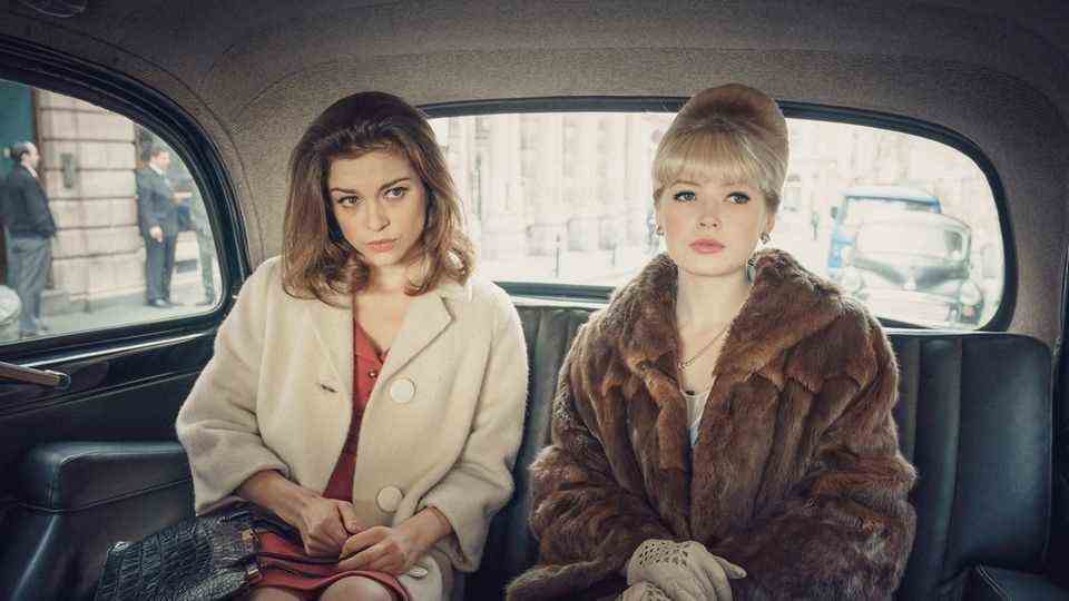 Sophie Cookson (left) plays Christine Keeler and Ellie Bamber (right) takes on the role of her friend Mandy Rice-Davies.