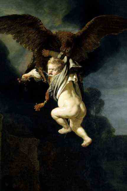 Art: Pure drama: "Ganymede in the clutches of the eagle", 1635 by Rembrandt.