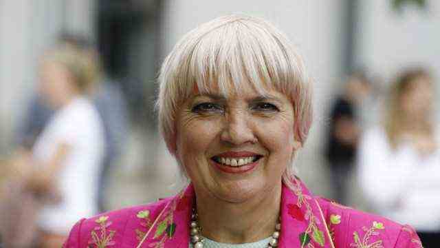 Claudia Roth, Vice President of the German Bundestag.  Germany, Berlin, Bundestag, Vice President Roth hands over