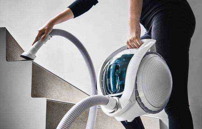 Staircase suction, a textbook case for the X-Ô 160 vacuum cleaner.