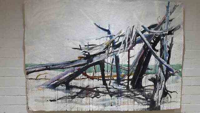 Art exhibition: Reiner Binsch: "Driftwood on the west beach".