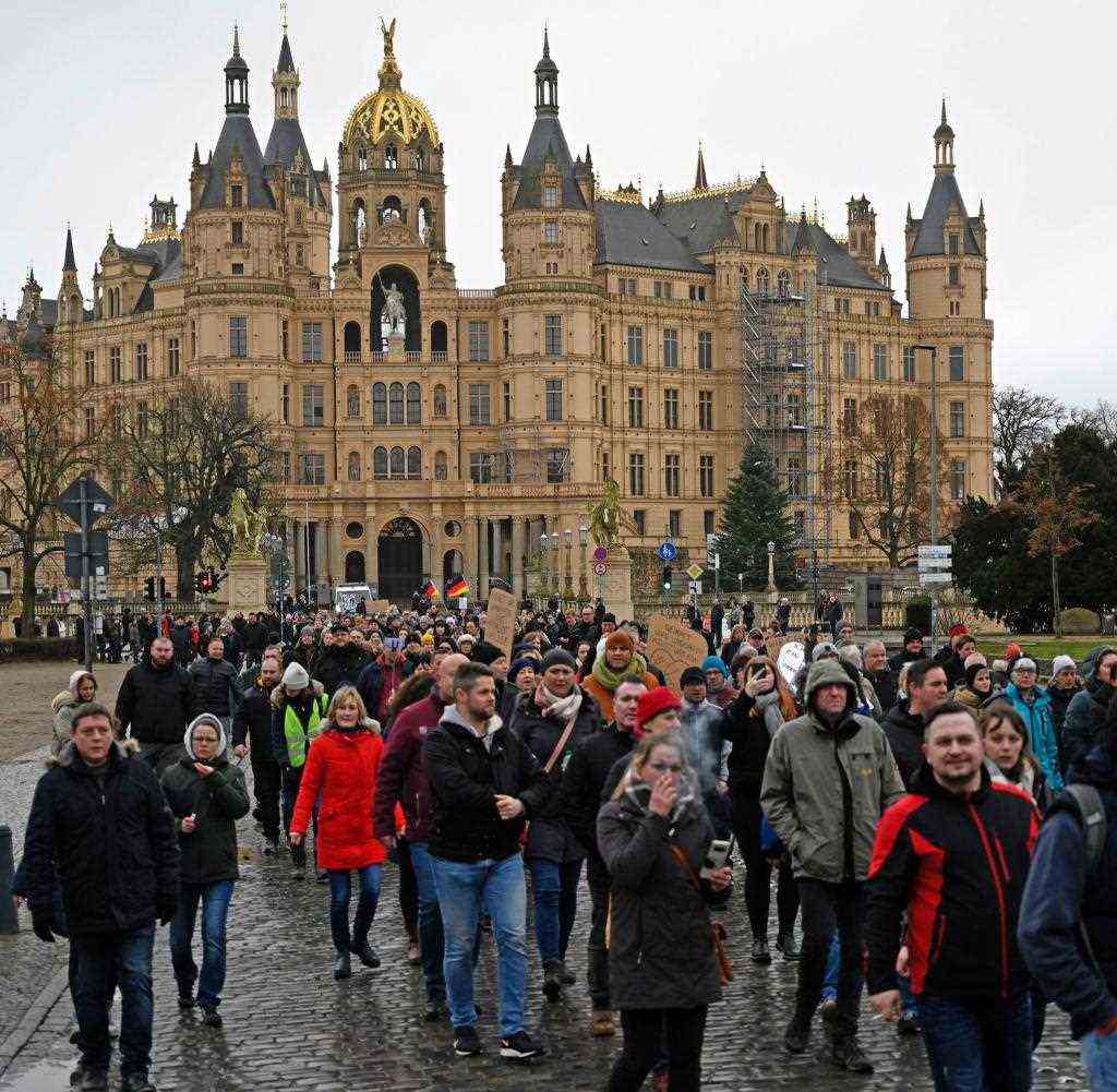 Protests against the corona measures - Schwerin