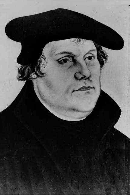 Dürer's Luther suit: Martin Luther, painted by Lucas Cranach.  Unfortunately, there is no Luther portrait of Dürer.