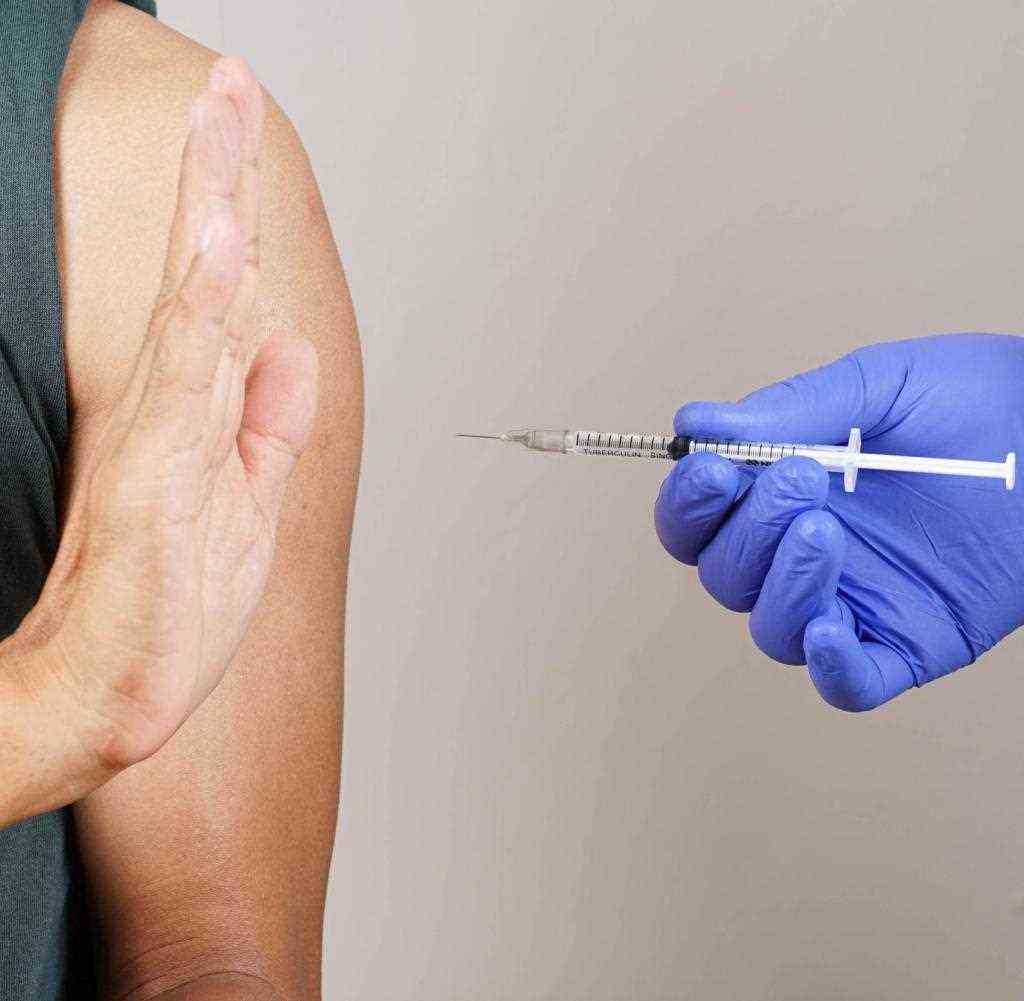 Conceptual image for vaccine rejection