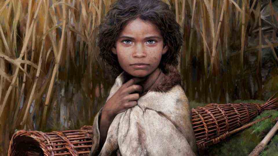 The reconstruction of the Stone Age girl from Denmark