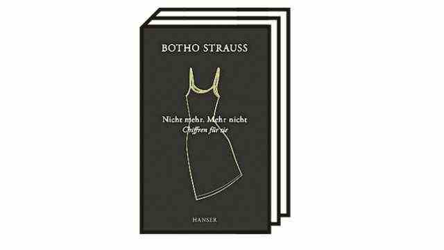Botho Strauss' "No longer.  Not more.  Ciphers for them": Botho Strauss: Not anymore.  Not more.  Ciphers for them.  Hanser, Munich 2021. 156 pages, 22 euros.