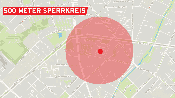 Blocking area map (Source: Datawrapper / Berlin Police)