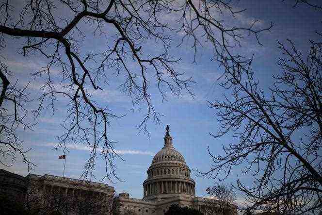 A view of the Capitol in Washington, USA on December 2, 2021.