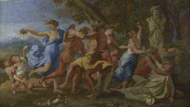 Poussin exhibition in London and Los Angeles: Nicolas Poussin: "Bacchanal festival in front of a Herme" from 1632 (detail).