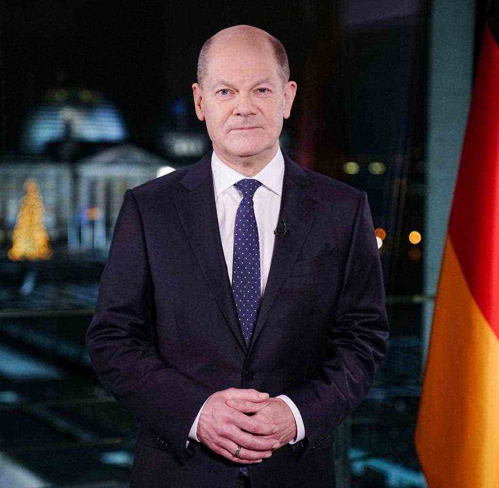 In his speech at the end of 2021, Chancellor Olaf Scholz also addresses demonstrators: 