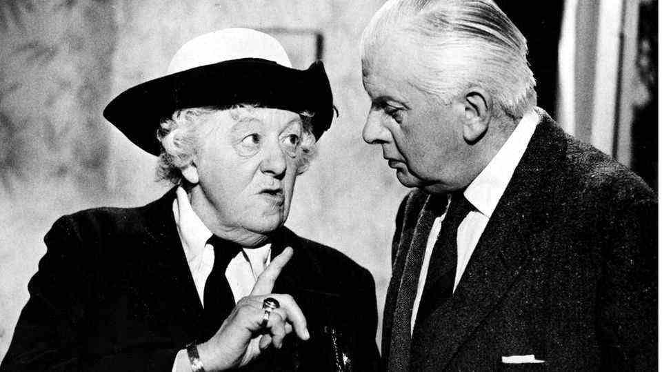 Margaret Rutherford played Christie's Romasnfigut Miss Marple in four films.