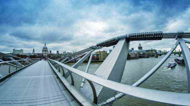 Bridge breakdowns: Too much momentum: The Millennium Bridge over the Thames had to be rebuilt shortly after it opened.