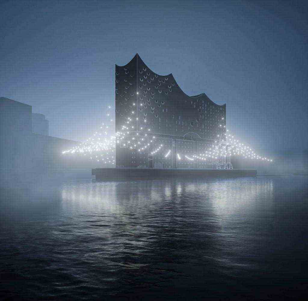 Germany Elbphilharmonie Hamburg Light Show