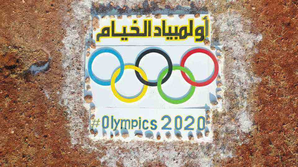 There was even a logo of its own including the Olympic rings - and the year 2020 was also held in Idlib