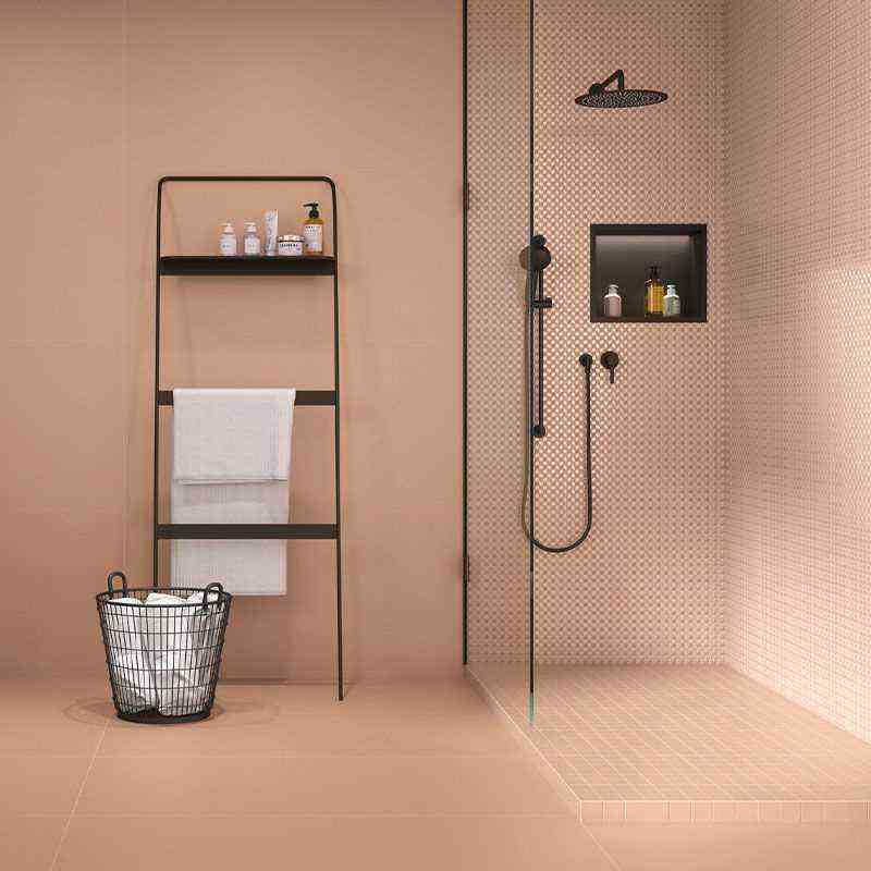 A Minimalist Contemporary Terracotta Bathroom 