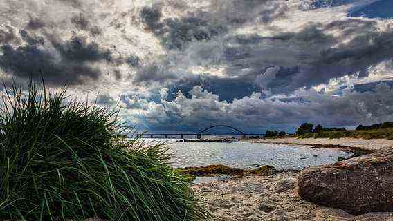 Cloudy sky on Fehmarn beach.  © Klaus Luttermann Photo: Klaus Luttermann