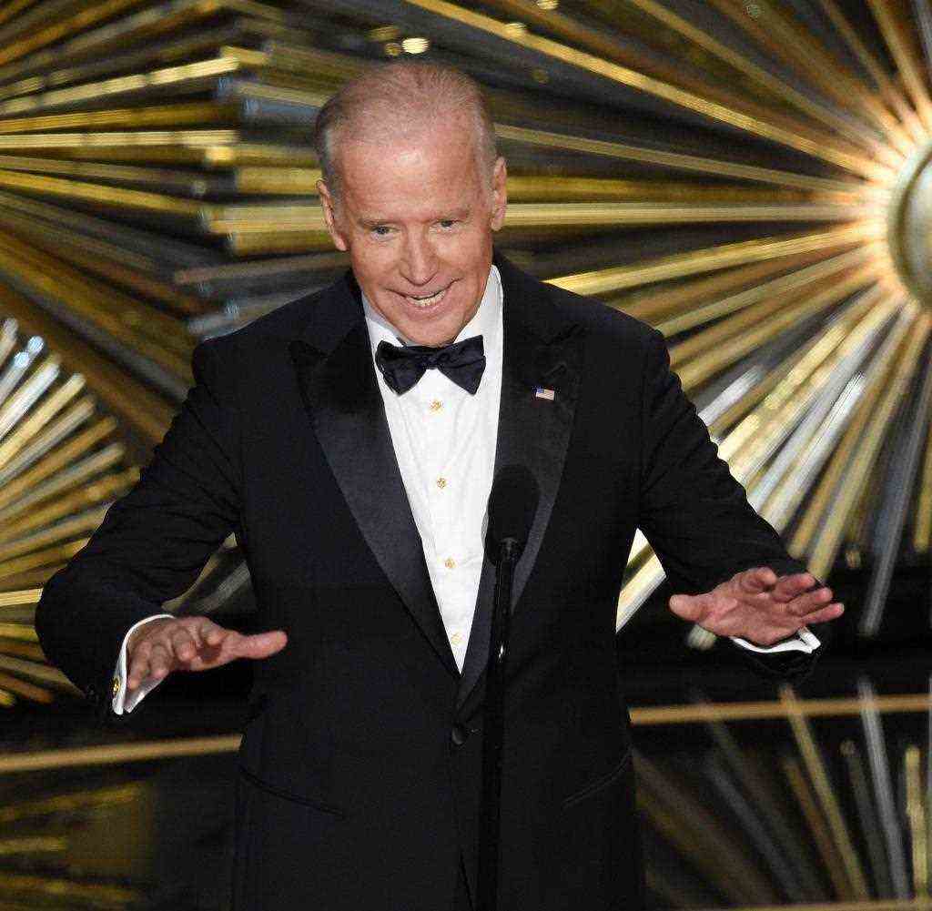 Joe Biden at a film awards ceremony in Hollywood: His career has something of drama