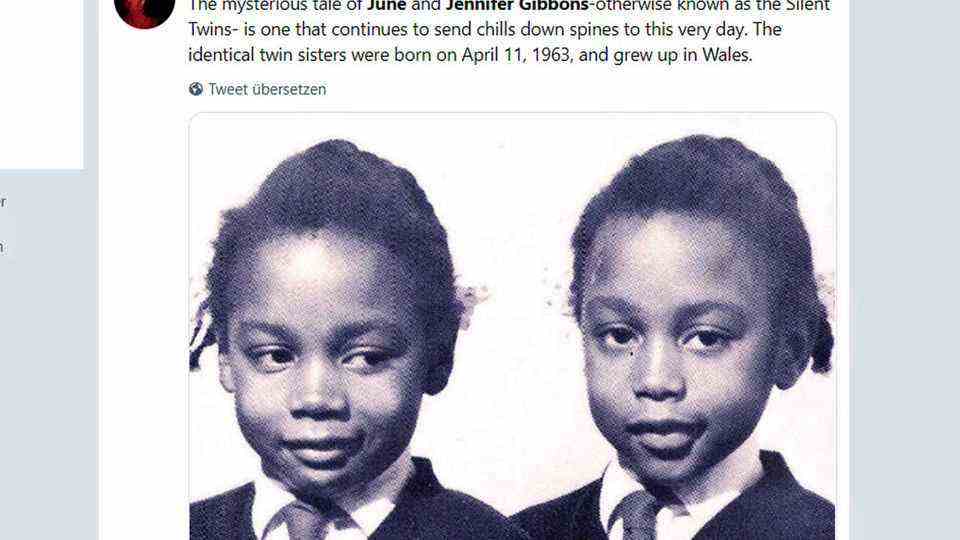 Jennifer and June Gibbons: As children, the twins moved in sync and acted like zombies.
