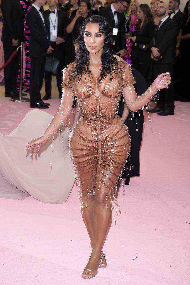 Kim Kardashian at the Met Gala in 2019. 