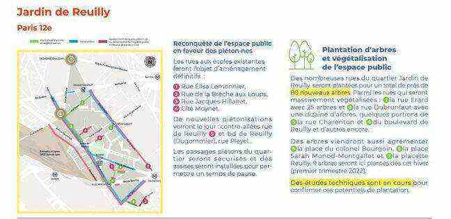 Example of the information that the inhabitants concerned will receive.  Here in the 12 arrondissement. 