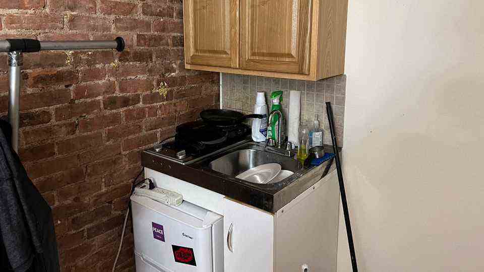 Kitchen in the smallest apartment in New York
