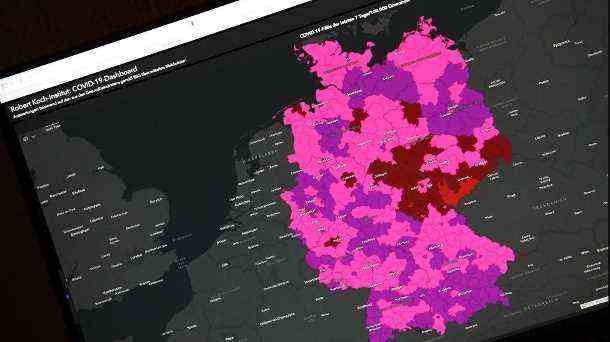 Deutschland leuchtet pink: Die Infektionszahlen sind derzeit so hoch wie noch nie.  (Quelle: imago images/Rene Traut)