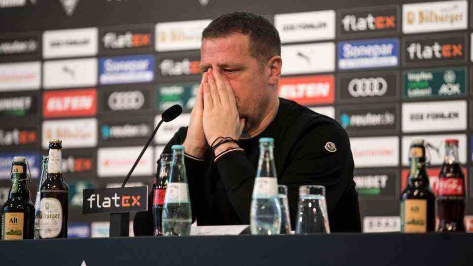Max Eberl at the farewell press conference