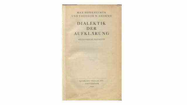 Martin Mittelmeier's book "freedom and darkness": "philosophical fragments": Cover of the first official edition of 1974 "Dialectic of Enlightenment" in the Amsterdam publishing house Querido.