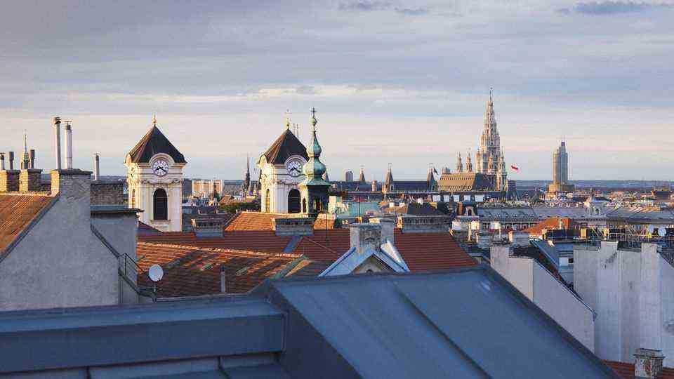 Blick von oben auf Wien