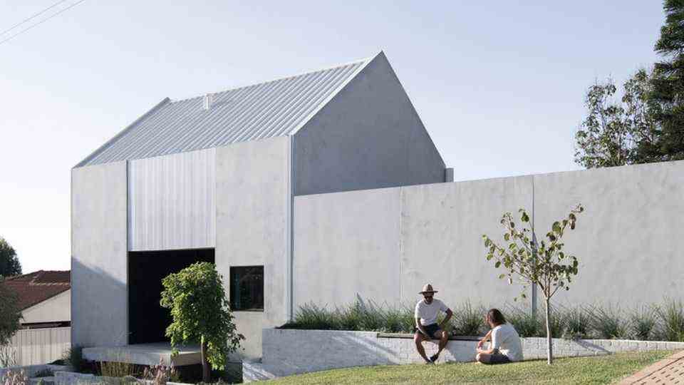 House A relies on clear, reduced forms and a light concrete look.