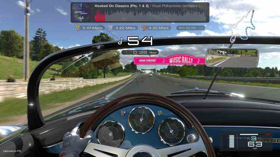 Faster songs should be much more difficult to drive in Music Rally mode.