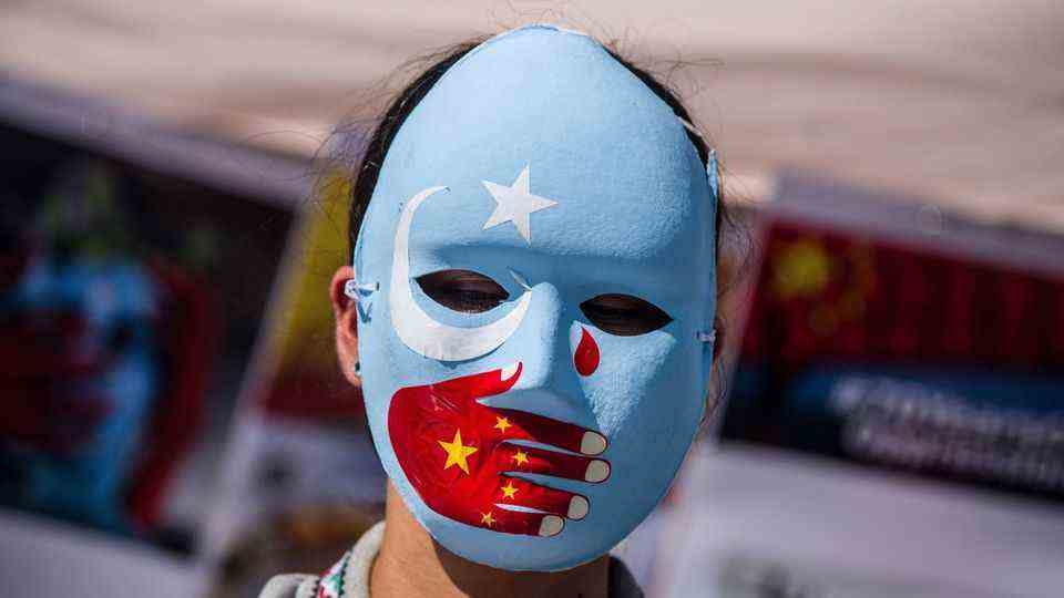 Protest against the political persecution of the Uyghurs in China