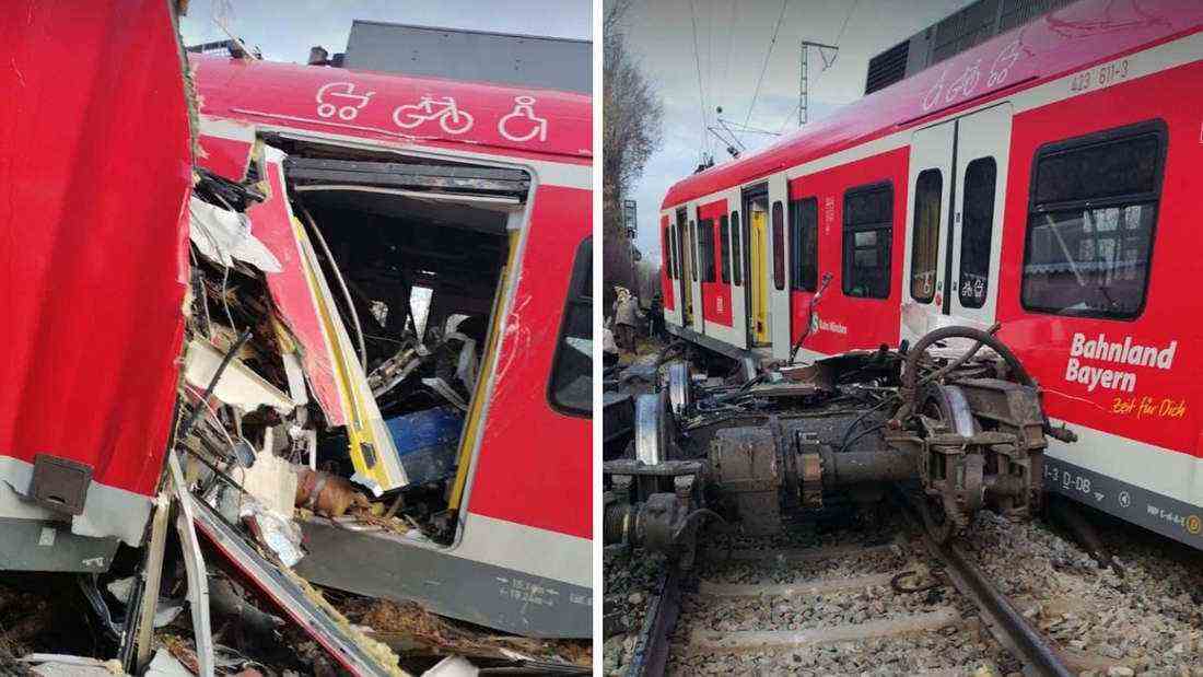 Schweres S-Bahn-Unglück nahe München: Bilder der Unfallstelle. 