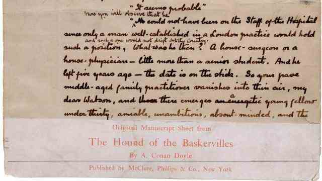 Holmes Memorabilia: The Original Manuscript of "Hound of Baskerville".