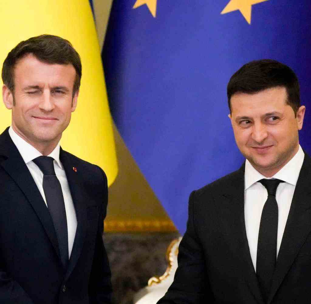 Ukraine conflict - French President Macron in Kiev