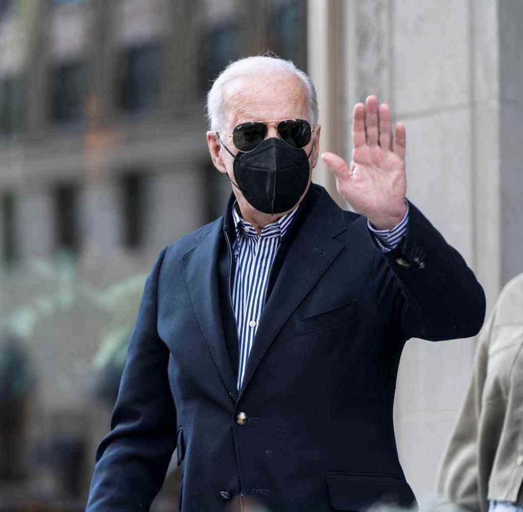 Joe Biden am Samstag nach einem Mittagessen in Washington