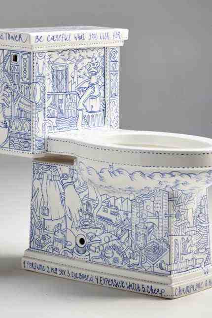 Handicraft: Looks like a commodity, but it isn't: toilet bowl by Monsalvatje from Valencia.