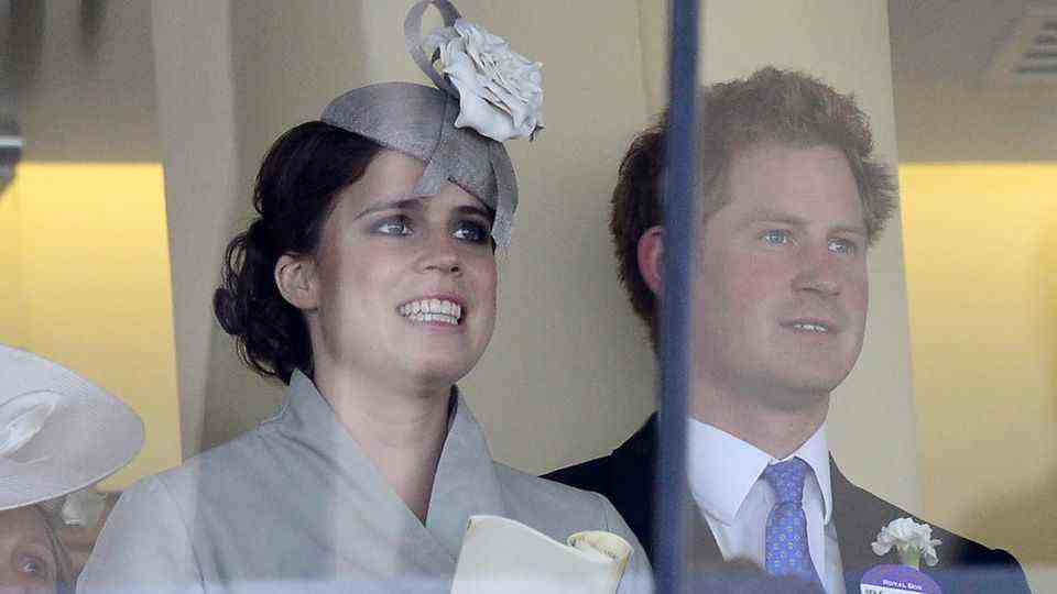 Harry and Eugenie at the horse races at Ascot 2014