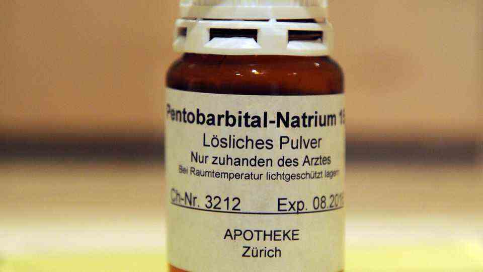 The anesthetic sodium pentobarbital is used in Belgium, the Netherlands and Switzerland as part of the euthanasia permitted there